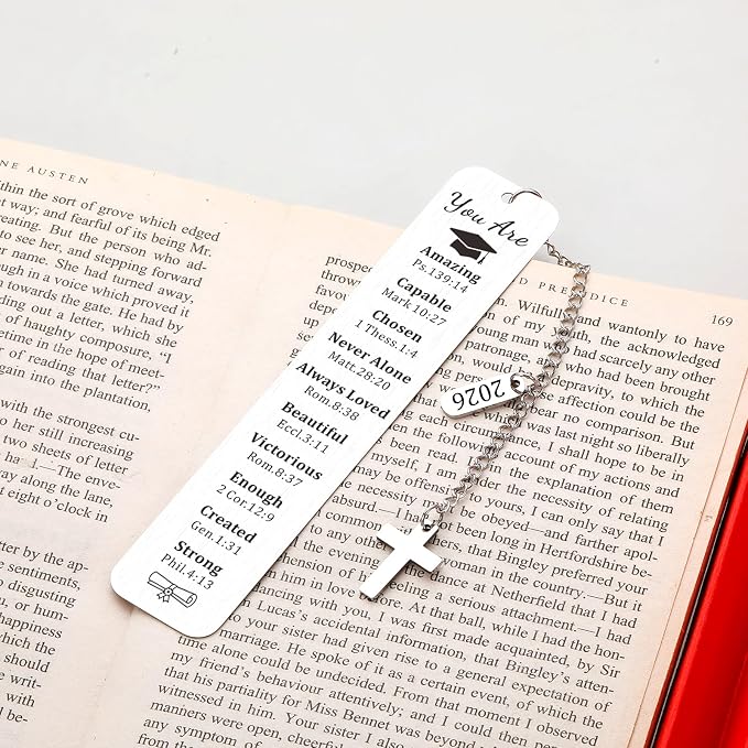 Christian Graduation Gifts Bookmark for Women Men 5th 6th 8th Grade Graduation Gifts for Boys Girls Class of 2026 High School Middle School College Graduations Senior Night Gifts for Students