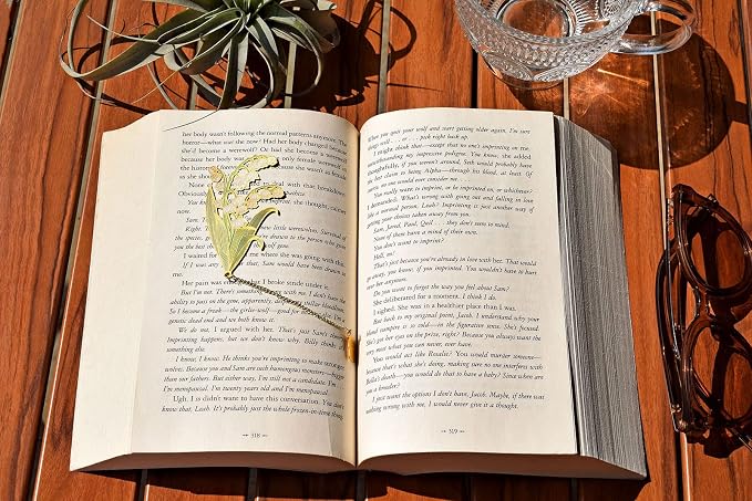 BLBMH Metal Bookmarks for Women | Lily of the Valley Bookmark with Greeting Card & Gift Box | Unique Flower Bookmark Gifts for Book Lovers Readers Teacher Mom | Birthday Graduation - Lv3