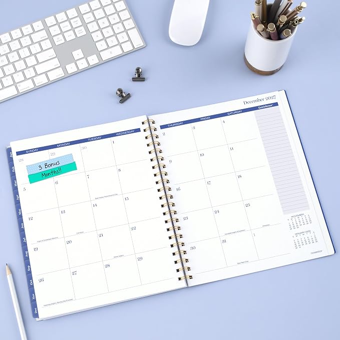 Mead Cambridge 2027 Planner, Weekly & Monthly, 8.5" x 11", Cyane (1844-905-27)
