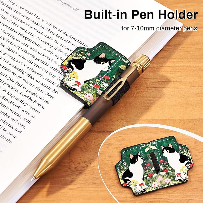 2 Pcs Cat Magnetic Bookmarks with Gift Box,Book Leather Markers for Women, Book Marks Cute Bookmarks for Women, Cute Magnetic Bookmarks for Women, Book Marks for Reading Women