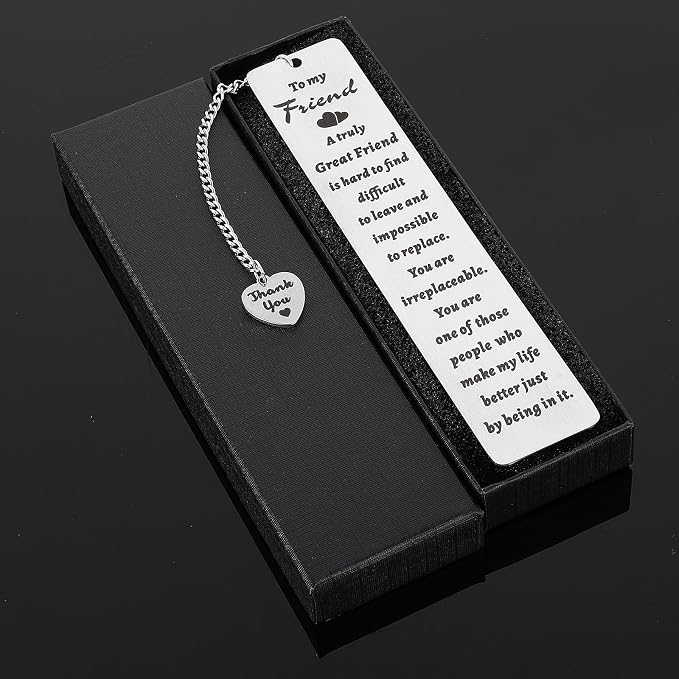 Best Friend Bookmark Gifts for Women Book Lover Metal Book Mark for Reading Graduation Best Friend Birthday Gift for Women Long Distance Friendship for Bestfriend Coworker Bestie BFF Bookish