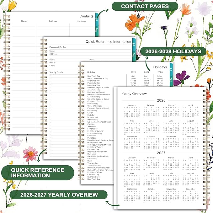 2026-2027 Planner - 9" x 11" Planner Weekly and Monthly 2026-2027, from JULY 2026 to JUNE 2027, Academic Planners with Tabs, Twin-Wire Binding, Inner Pocket, Premium Thick Paper