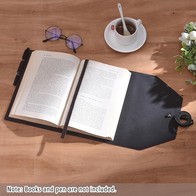 LParkin Elegant PU Leather Bible Case for Men and Women - Versatile Bible Cover with Adjustable Strap, Perfect Christian Gifts, with God All Things are Possible - Large