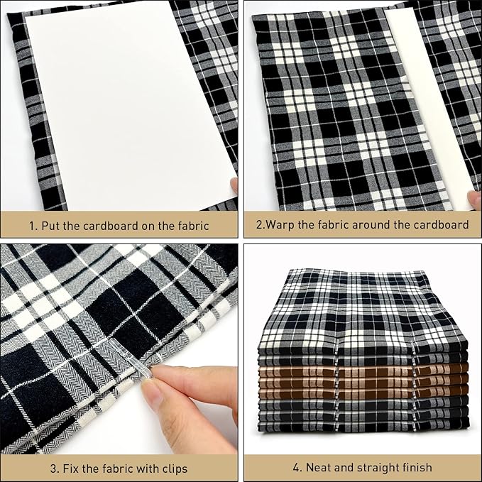 Comics and Magazines- 200 PCS of 7.5 * 10.5 Inch, Thickened Fabric Organizer Boards for Books, Comic Book Boards and Magazine Backing Boards with U Shape Plastic Alligator Clips（400PCS）