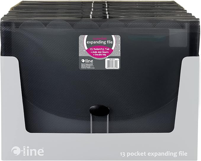 C-Line 13-Pocket Expanding File, Letter Size, 1 Expanding File, Smoke (48311)