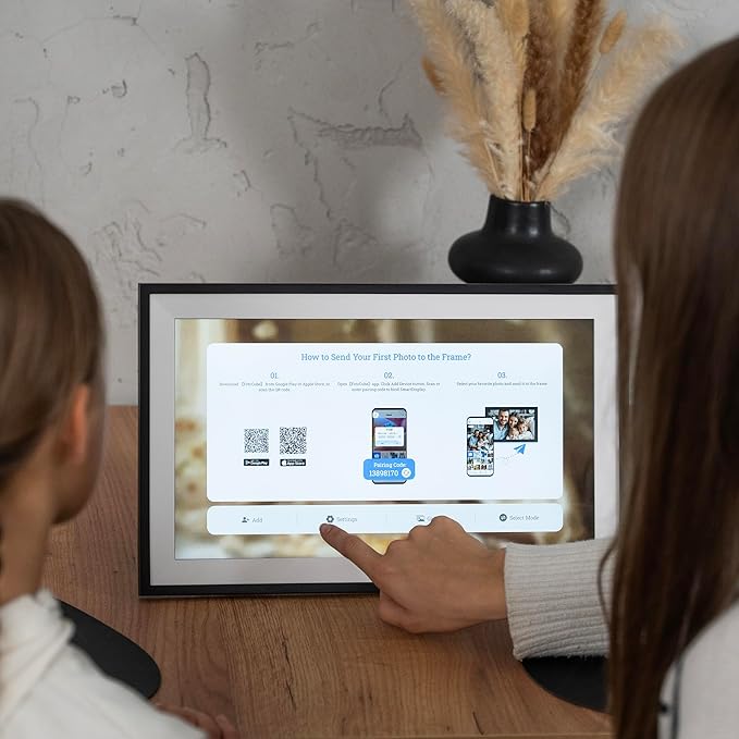 Calendar: 15.6-inch Smart Family Organizer & Digital Wall Planner with Touchscreen, Chore Chart, and Meal Planning – Wall Mount or Countertop Command Center, White 2025 Edition