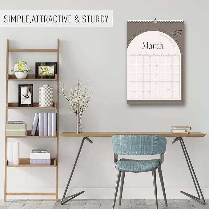Aesthetic 2026-2027 Wall Calendar - 18 Monthly Calendar from January 2026 to June 2027, 14.5" x 10.5", Modern Vertical Wall Hanging Calendar for Organizing & Planning