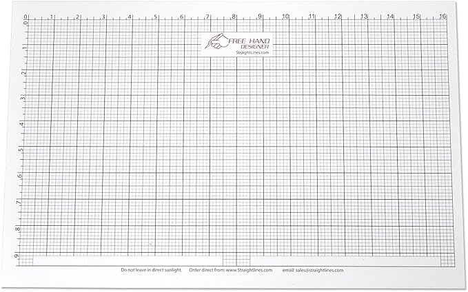 Ledger Size, 11” x 17” 'Freehand Designer' Sheet. Draw Perfect Straight Lines Templates. Grid Type Sheets for Scale Drawings
