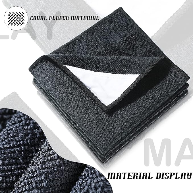 Gerrii 16 Pcs Magnetic Cleaning Cloth Dry Erasers for White Boards Compatible with Most Whiteboards Reusable Microfiber Cloth Whiteboard Eraser for Screens(Dark Gray)