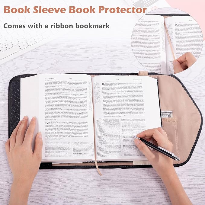 APLUFINE Reusable Book Cover with Magnet Closure - Adjustable Book Sleeve for Hardcovers and Paperbacks