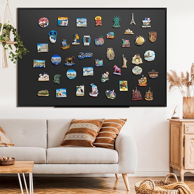 SELEAD Magnetic Chalkboard 72 x 48 Inches - Black Aluminum Frame Extra Large Chalk Board Words Sign Wall Decor for Business, Menu, School, Office - 6 x 4ft Magnet Bulletin Display Board Pizarra