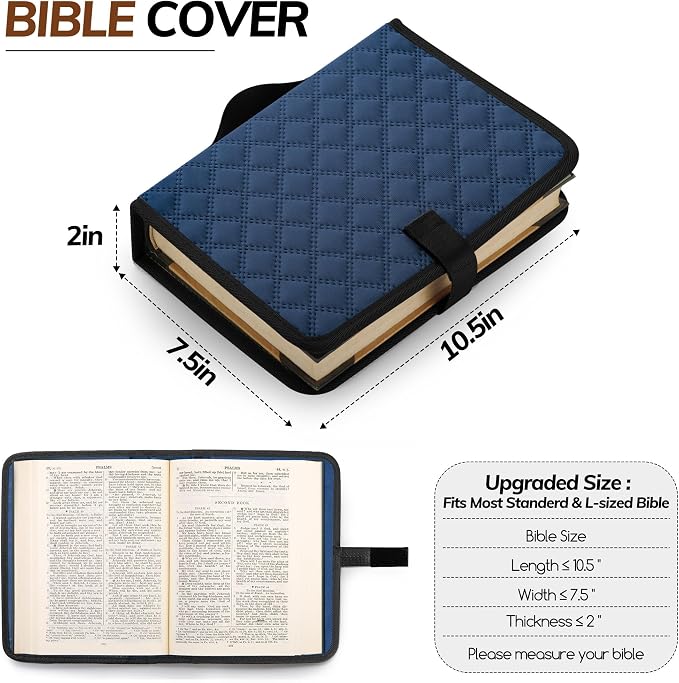 Large Bible Cover Case for Women, Church Tote Bags for Bible Study Supplies, Christian Gifts for Women