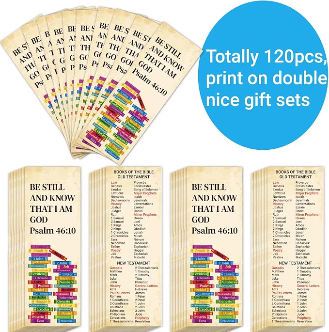 Bible Bookmarks Religious Valentines Christian Books of Bible Bible Verse Prayer Scripture Reading Jesus Loves You Bookmarks Gospel Tracts for Sunday School Office (Books of The Bible, 120)