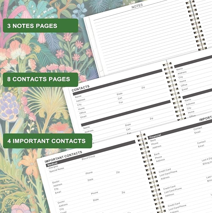 2026-2029 Monthly Planner - 3 Year Planner 2026-2029, Jul. 2026 - Jun. 2029, 9" x 11", 3 Year Calendar Planner 26-29, 36 Monthly Calendar with Tabs, Notes Pages, Inner Pocket - Tropical Plants