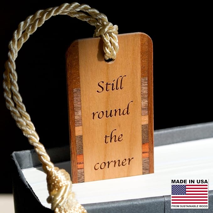 J.R.R. Tolkien Secret Gate Quote Personalized Wooden Bookmark | Inspirational Fantasy Literature Gift for Readers | Handmade Wood Bookmark with Gold Tassel | Made in the USA