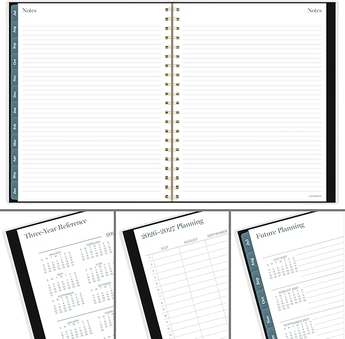 Cambridge Planner 2026-2027 Weekly & Monthly Academic 12-Month July-June, 8-1/2" x 11", Tundra (1798-905A)