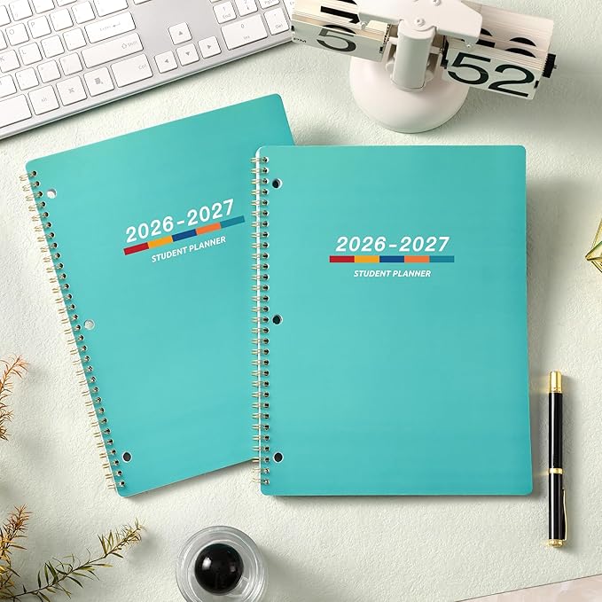 Student Planner 2026-2027 - Academic Planner 2026-2027, July 2026 - June 2027, 11" × 9", Weekly Lesson Planners, Monthly & Weekly School Planners for Middle/High School, Stickers, Week's Goals, Tabs