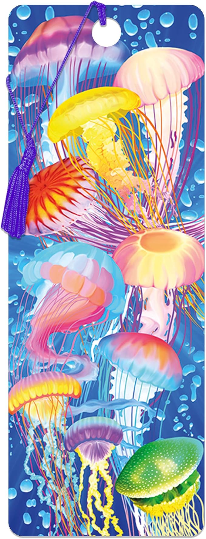 3D LiveLife Bookmark - Jelly Jiggle from Deluxebase. Cute Lenticular Jellyfish Page Marker. Animal Themed Accessories for Book Lovers. Small Gifts for Men, Women, Writers and Teachers.