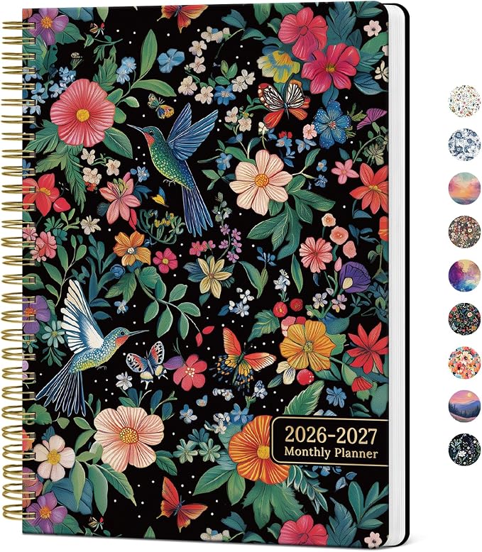 Monthly Planner 2026-2027, Aesthetic 2 Year Months Planner Calendar, 24-Months from January 2026 - December 2027, 26-27 Monthly Calendar Planner, Perfect for School Office Home, 7" x 10" - Hummingbird
