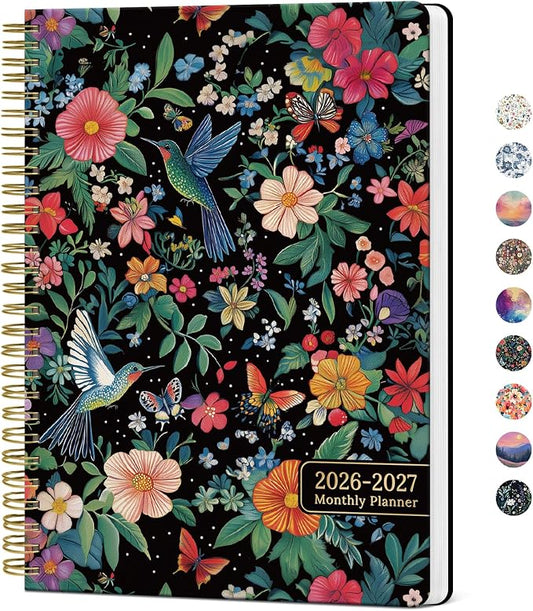 Monthly Planner 2026-2027, Aesthetic 2 Year Months Planner Calendar, 24-Months from January 2026 - December 2027, 26-27 Monthly Calendar Planner, Perfect for School Office Home, 7" x 10" - Hummingbird