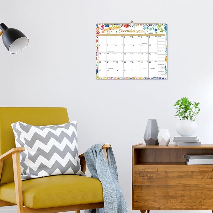 Calendar 2026-2027 - 18 Months Wall Calendar 2026-2027 from Jul. 2026 - Dec. 2027, Wall Calendars 2026-2027 14.8'' x 11.5'', Calendar with Julian Date, Thick Paper, Large Block