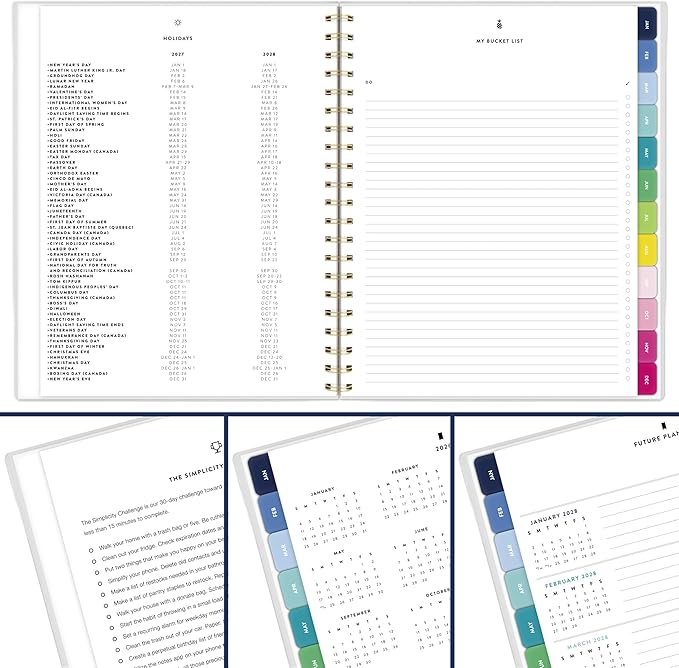AT-A-GLANCE 2027 Planner, Simplified by Emily Ley, Weekly & Monthly, 8.5" x 11", Customizable, Camp Gingham (EL58-901-27)