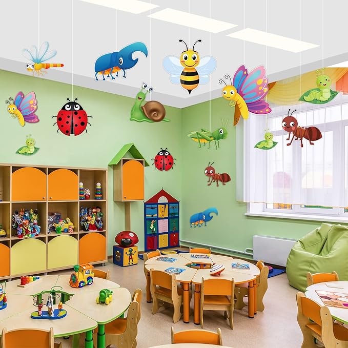 45 Pcs Bugs Bulletin Board Cutouts Insect Cutouts Bug Mini Accents Card Insect Theme Cutouts Summer Classroom Decoration Butterfly Bee Cutouts for Early Childhood Teacher Student School Party Supplies