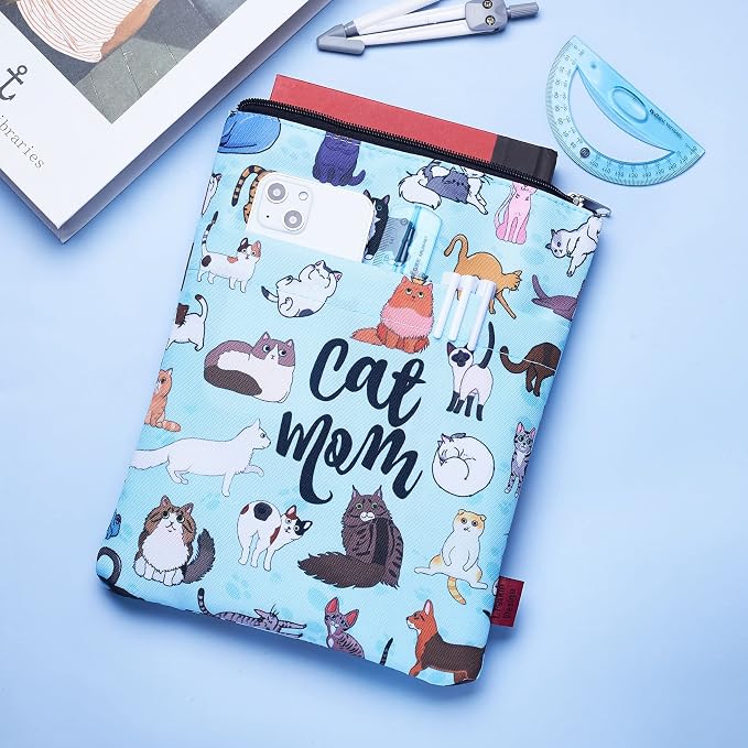 Book Sleeve for Book Lovers, Bookish Book Protector, Book Covers for Paperbacks, Washable Fabric, Book Sleeves with Zipper, Medium 11 Inch X 8.7 Inch