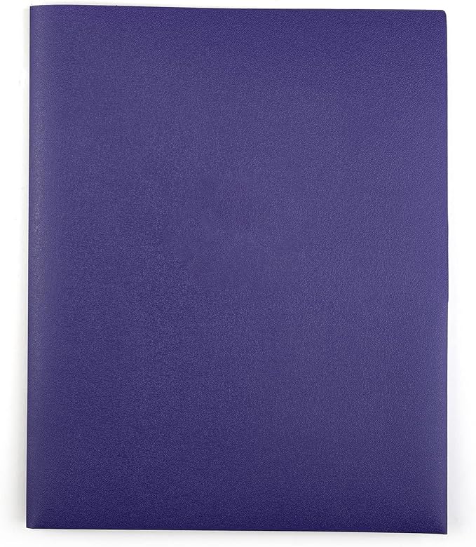 Mintra Poly Pocket Folders 3pk - Heavy Duty (Teal/White/Purple)