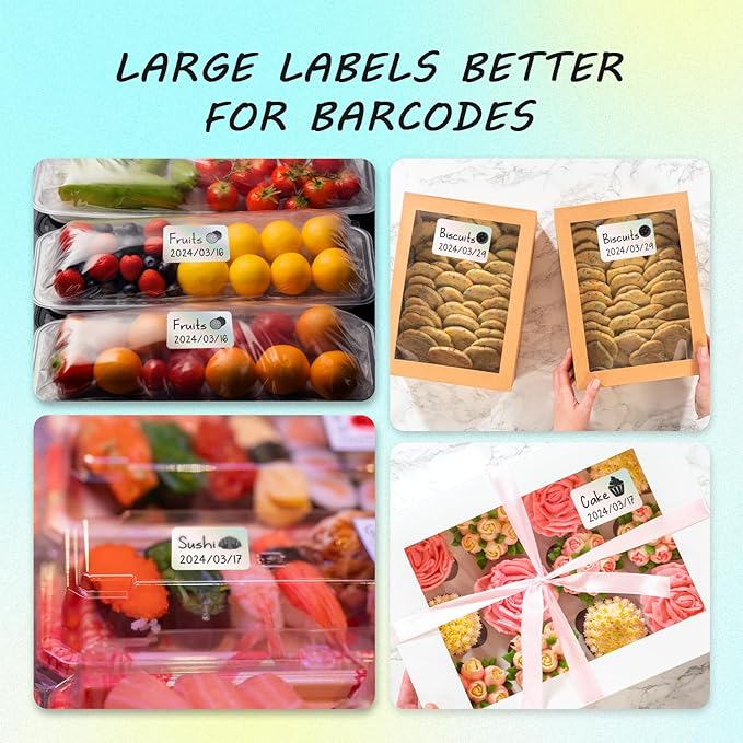 Thermal Labels Compatible with Phomemo M100/M110/M221/M220/M120/M200 Label Printer 1.57"x1.18"(40x30mm),230 Labels/Roll, for Barcode/Address/Mailing/Logo/Business/Home Tag
