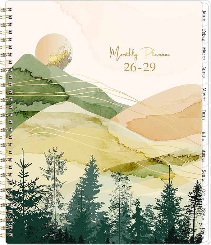 2026-2029 Monthly Calendar Planner - 9" × 11", Large 3 Year Monthly Planner, JUL. 2026 - JUN. 2029, Large Calendar with Tab, Premium Paper, Back Pockets, Sturdy Cover