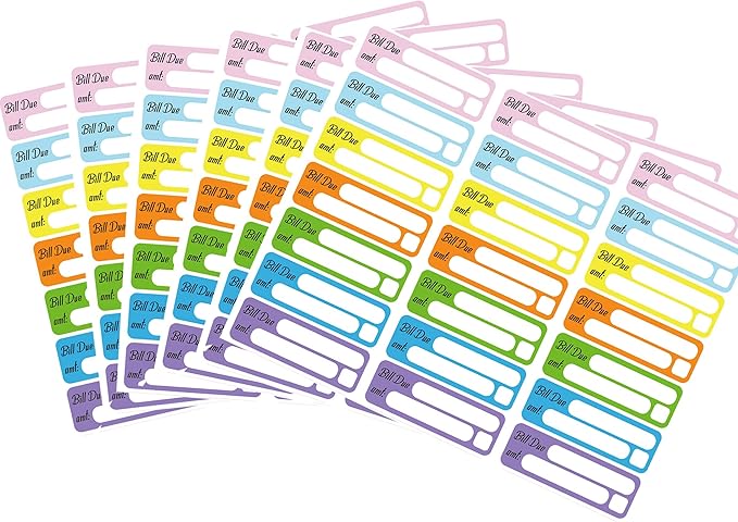 Bill Due Pay Planner Sticker 210PCS Day Calendar Reminder Labels 0.5''x1.5'' Due Bill Organizer Labels Bills Dues Tracking Label Pay Planners Reminder for Planners Scrapbooking&Journals Budgeting