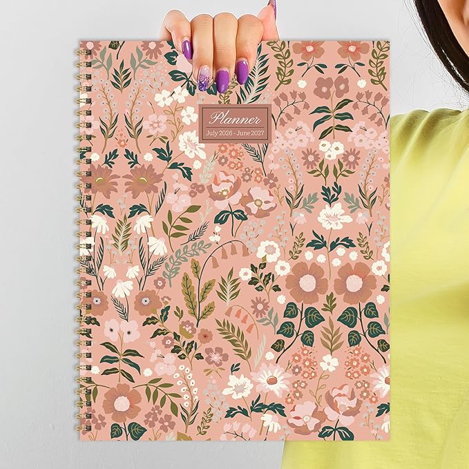 TF Publishing July 2026 - June 2027 Blooming Pink Large Weekly Monthly Planner