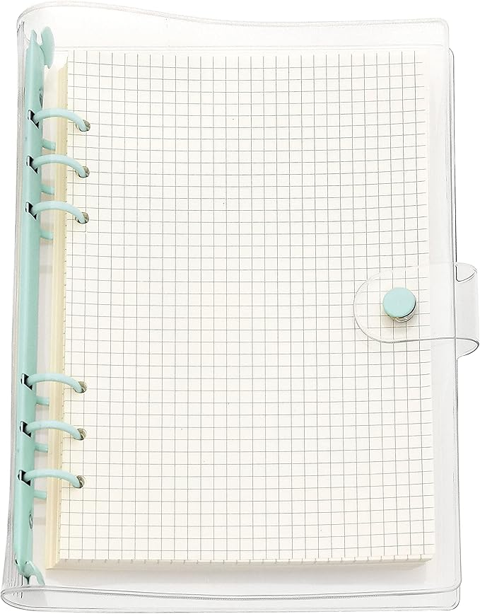 A6 A5 6-Holes Colorful PVC Cover Personal Organizer with Snap Button Closure File Folder for Loose Leaf Sheet Notebook (Holiday, A5 mini set)