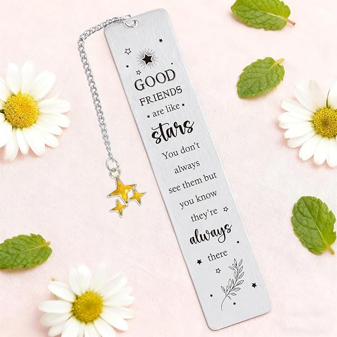 Inspirational Friendship Bookmark Gifts - Friend Gifts from Reading Women Men, BFF Long Distance Friendship Christmas Wedding Birthday Besties Encouraging Present for Sister Girl Women Her