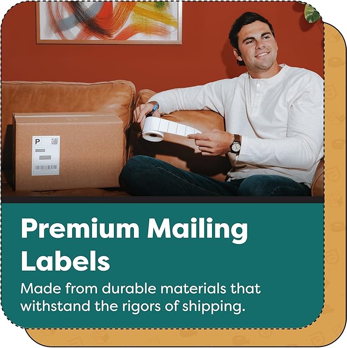 Aegis Adhesives - 3.5" X 1.5" Direct Thermal Labels (9000 Count, 10 Rolls) - Inventory Barcode Stickers, SKU Labels, and Shelf Identification - Compatible with Zebra and Rollo Printers