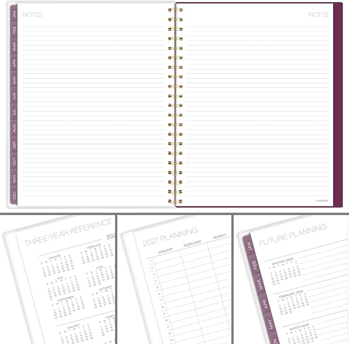 Mead Cambridge 2027 Planner, Weekly & Monthly, 8.5" x 11", Blush Blossom (1855-905-27)
