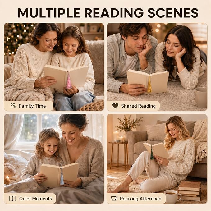 Personalized Photo Bookmark with Text, Custom Metal Page Marker with Tassel, Double Sided Aluminum Alloy Gift for Women Men Teachers Students and Book Lovers (Text B)