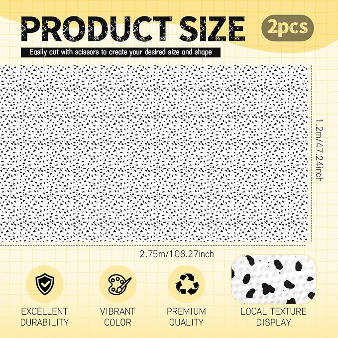 Hahafelt 2 Pack 47 x 108 Inch Fabric Bulletin Board Roll Waterproof Non Woven Classroom Background Decoration Resistant Bulletin Board for Back to School Wall Decor DIY Craft (Spot)