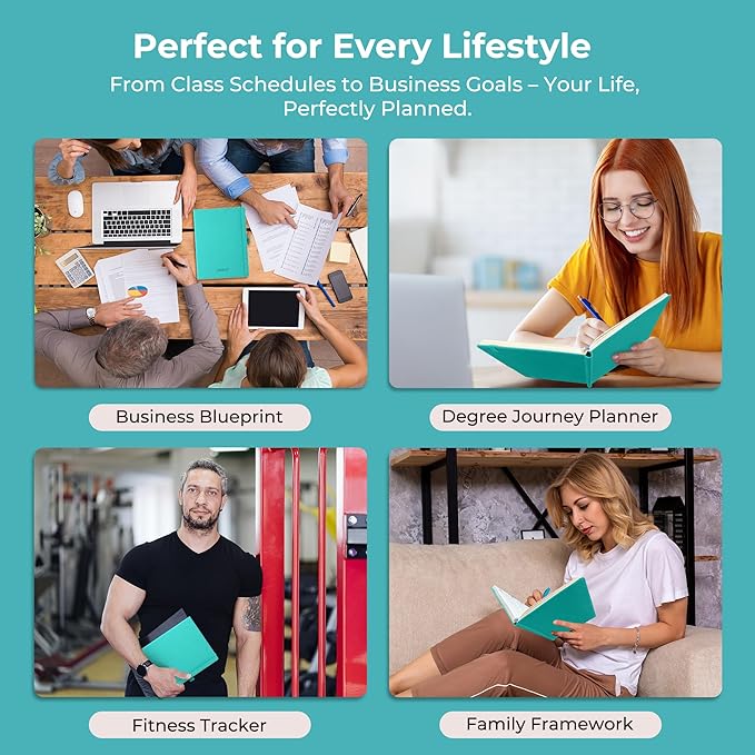 Weekly Monthly 2026-2027 Planner (July 26-Dec 27),11.5"x8.5",18 Months Agenda Plan with Month Tabs & Pocket,Expenses/Note Pages, Academic Calendar with Vegan Leather Cover,Light Blue