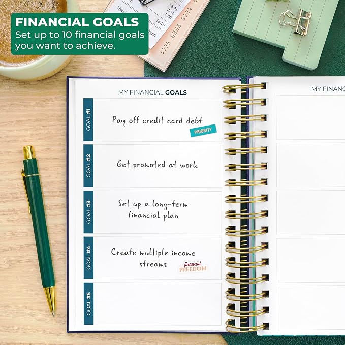 Clever Fox Budget Planner & Monthly Bill Organizer With Pockets. Expense Tracker, Budgeting Journal & Financial Book. Medium, 5.1x8.2" (Dark Blue)
