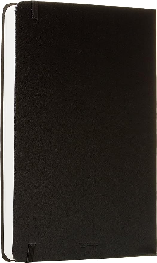 Amazon Basics Daily Planner and Journal, Weekly and Monthly, Undated, Productivity Organization with Goals, Hardcover, 5.8" x 8.25", Black
