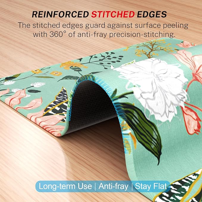 MROCO Essential Office & Gaming Mouse Pad, 8.5 x 11 Inch, Garden Whispers | Anti-Fray Stitched Edges, Functional Pattern Design, Non-Slip Rubber Base, Water and Stain Resistance