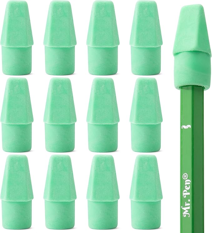 Mr. Pen- Pencil Erasers Toppers, 120 Pack, Green, Erasers for Pencils, Pencil Top Erasers, Pencil Eraser