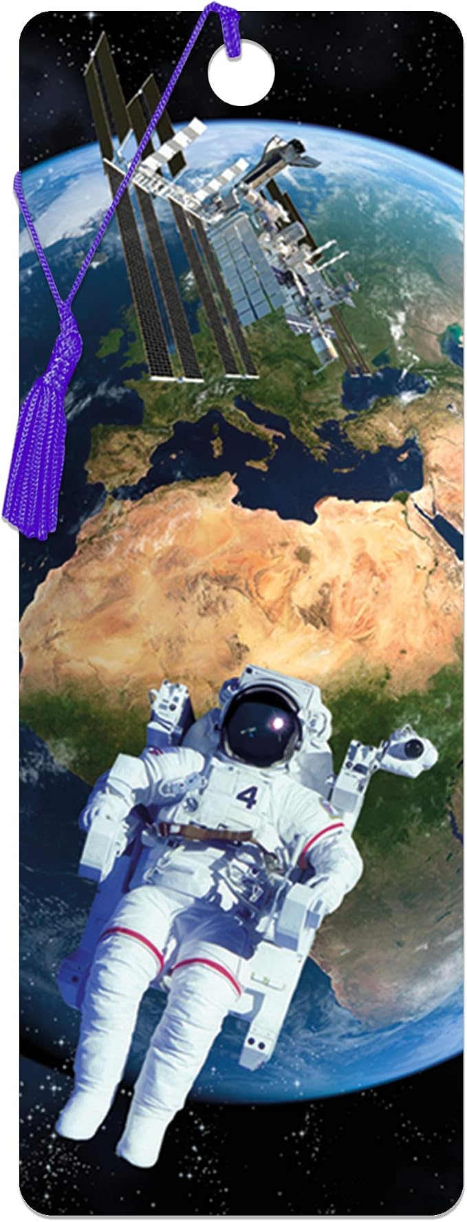 3D LiveLife Bookmark - Earth from Space from Deluxebase. Cute Lenticular Astronaut Page Marker. Astronomy Themed Accessories for Book Lovers. Small Gifts for Men, Women, Writers and Teachers.