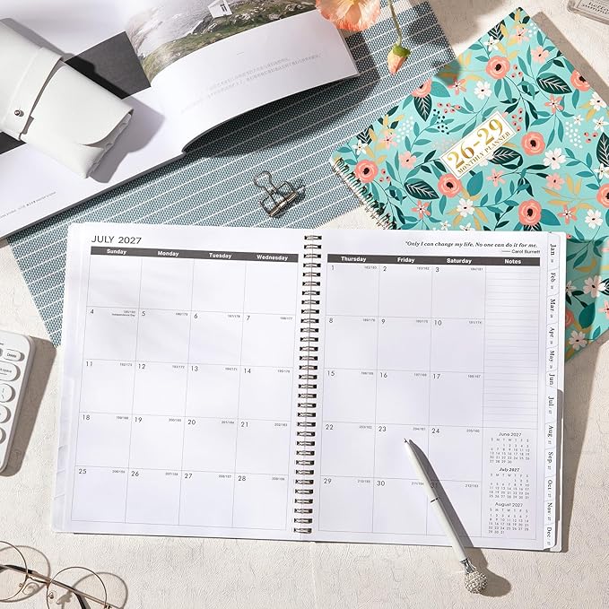 2026-2029 Monthly Planner/Calendar - JUL. 2026 - JUN. 2029, 9" × 11", 3 Year Monthly Planner 2026-2029, Large 36-Month Calendar with Tab, Back Pocket, Twin-Wire Binding, Premium Paper, Note Page