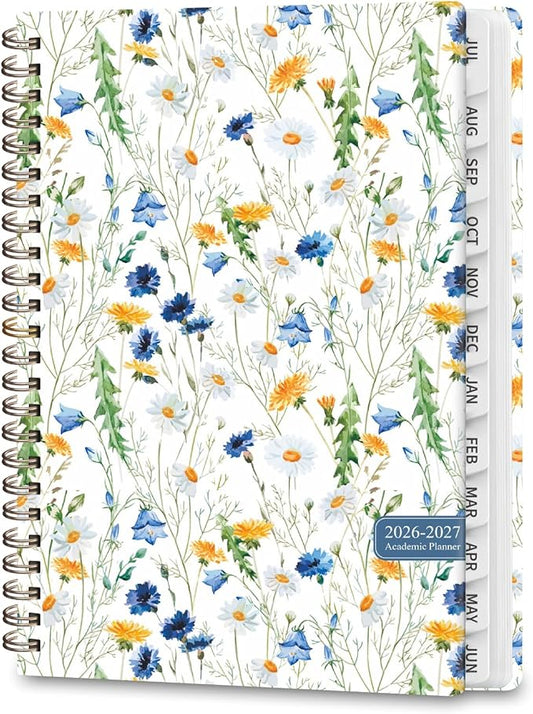 Planner 2026-2027, Weekly and Monthly Academic Planner, July 2026 - June 2027, Hardcover Calendar Agenda Book for School Year Planning, School Supplies for Teacher and Student, A5(6.3'' x 8.5'')