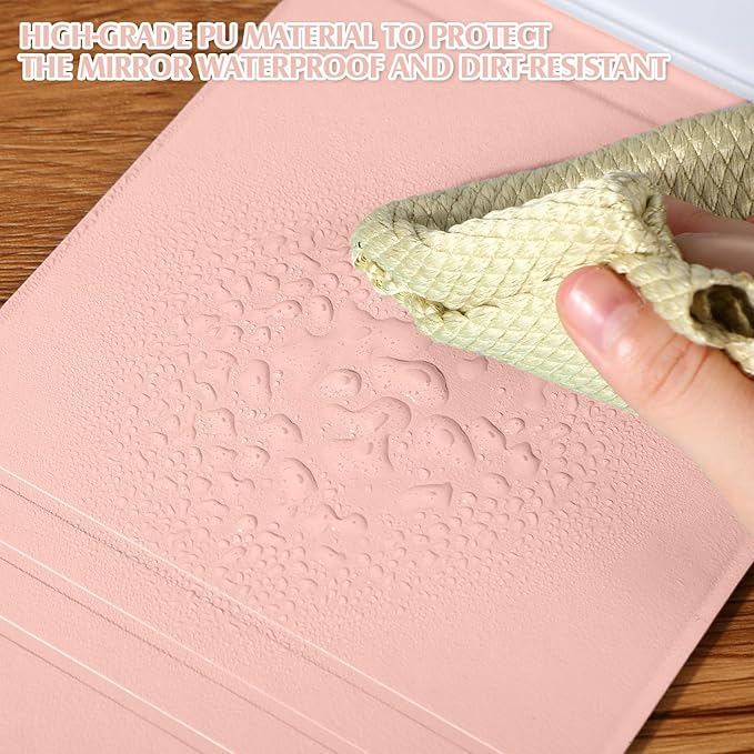 Dunzoom 2 Pcs Small Glass Desktop Whiteboard with Reversable Stand 8 x 6 Inch Mini Dry Erase White Board Easel with 2 Markers Reusable Desk Notepad for Home Office School Supplies (Pink)