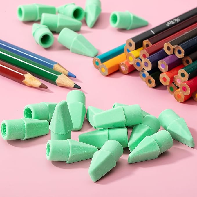 Mr. Pen- Pencil Erasers Toppers, 120 Pack, Green, Erasers for Pencils, Pencil Top Erasers, Pencil Eraser