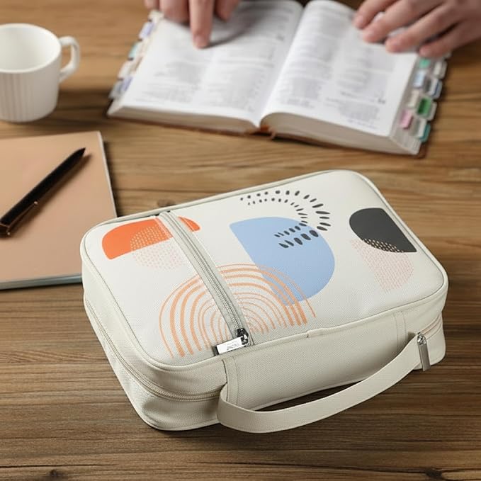 Mr. Pen- Bible Cover Case, Carrying Book Case with Durable Handle and Zippered Pocket, Bible Protective Church Bag for Men & Women, Christian Gifts, Gray Style